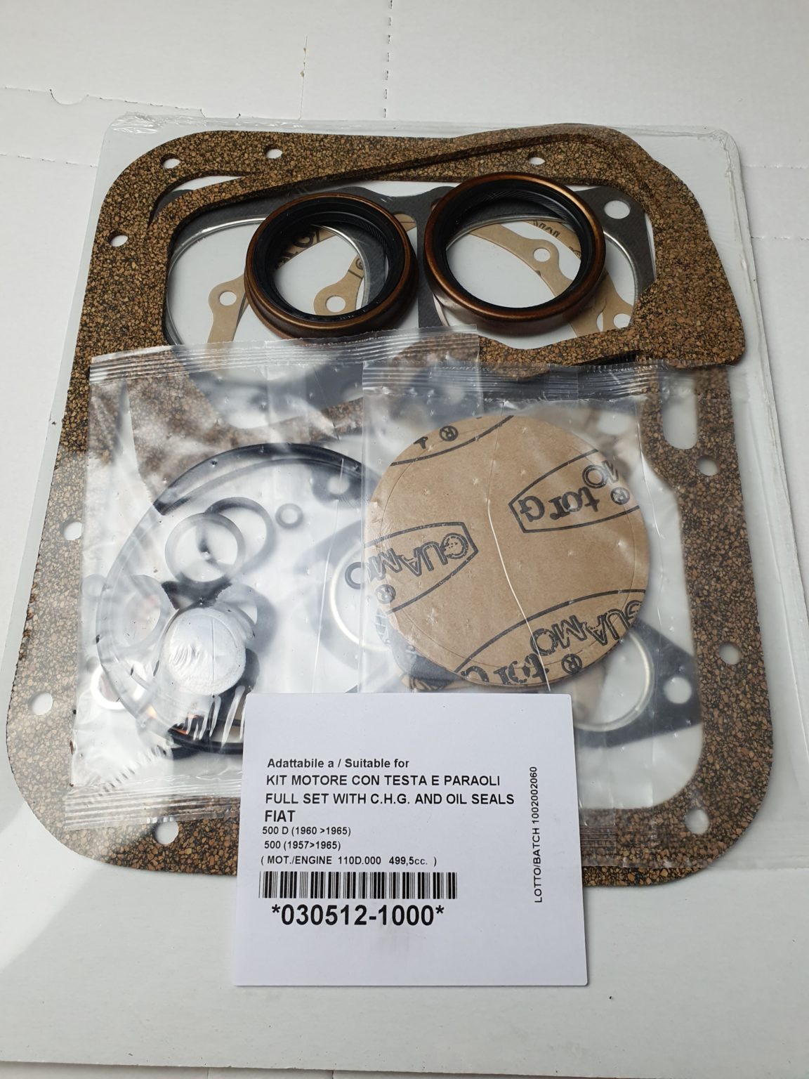 Pochette De Joints Haut Moteur D'origine Piaggio 500 MP3 2018+ - Réf. 1R000351 - Neuf